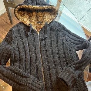Schott zipper hoodie sweater